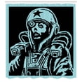 thumbnail image 3 of Ambesonne Astronaut Shower Curtain, Female Astronaut, 69"Wx84"L, Teal Black, 3 of 3