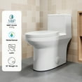 thumbnail image 6 of SOTOMO Elongated ADA Compliant One Piece Toilet, 17.2" Comfort Seat Height, 1.1/1.6 GPF Dual Flush, MAP 1000g, Soft-Close & Quick Release Seat, 12" Rough-In, Fully Skirted Toilet for Bathroom, 6 of 9