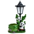 thumbnail image 4 of Estatua de panda de resina para jardín con luz solar, mini macetero, ligero y adorable, ideal como regalo de inauguración de casa, decoración para, 4 of 8