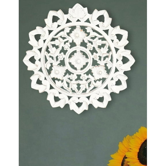 The Wooden Town Rustic Wooden Wall Art - 12x12 Reclaimed White Antique Wood Panel, Farmhouse Decor, Wooden Wall Hanging, Rustic Home Accent, Distressed Wood Wall Décor