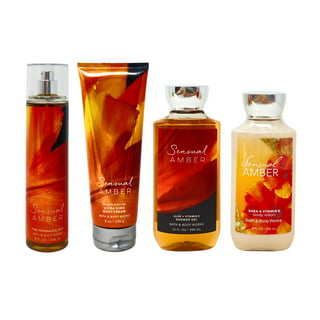 Bath and Body Works Sensual Amber Body Lotion, Fine Fragrance Mist and  Shower Gel 3-Piece Bundle 