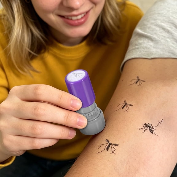 Mosquito Stamp,Mosquito Stamp Prank Funny Stamper Prank Self Inking Stamps for Friends And Family,Novelty Fake Bug Insect Print Funny for April Fools Day,Party Favor,Office Joke And Craft Projects