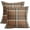 Brown, variant on Fall Plaid Pillow Covers 18x18 Set of 2 Orange Blue Buffalo Plaid Tartan Print Autumn Themed Decorative Throw Pillows Outdoor Pillowcase Square Linen Farmhouse Cushion Case Decor for Couch Sofa Bed