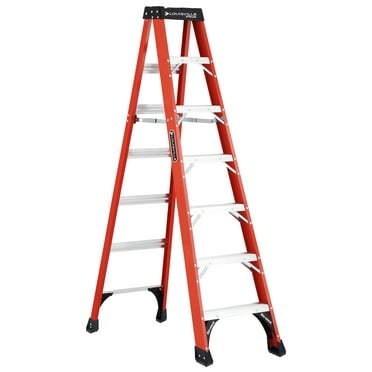 Louisville Ladder 8' Fiberglass Step Ladder, 12' Reach, 375 lbs Load Capacity, FS1408HD