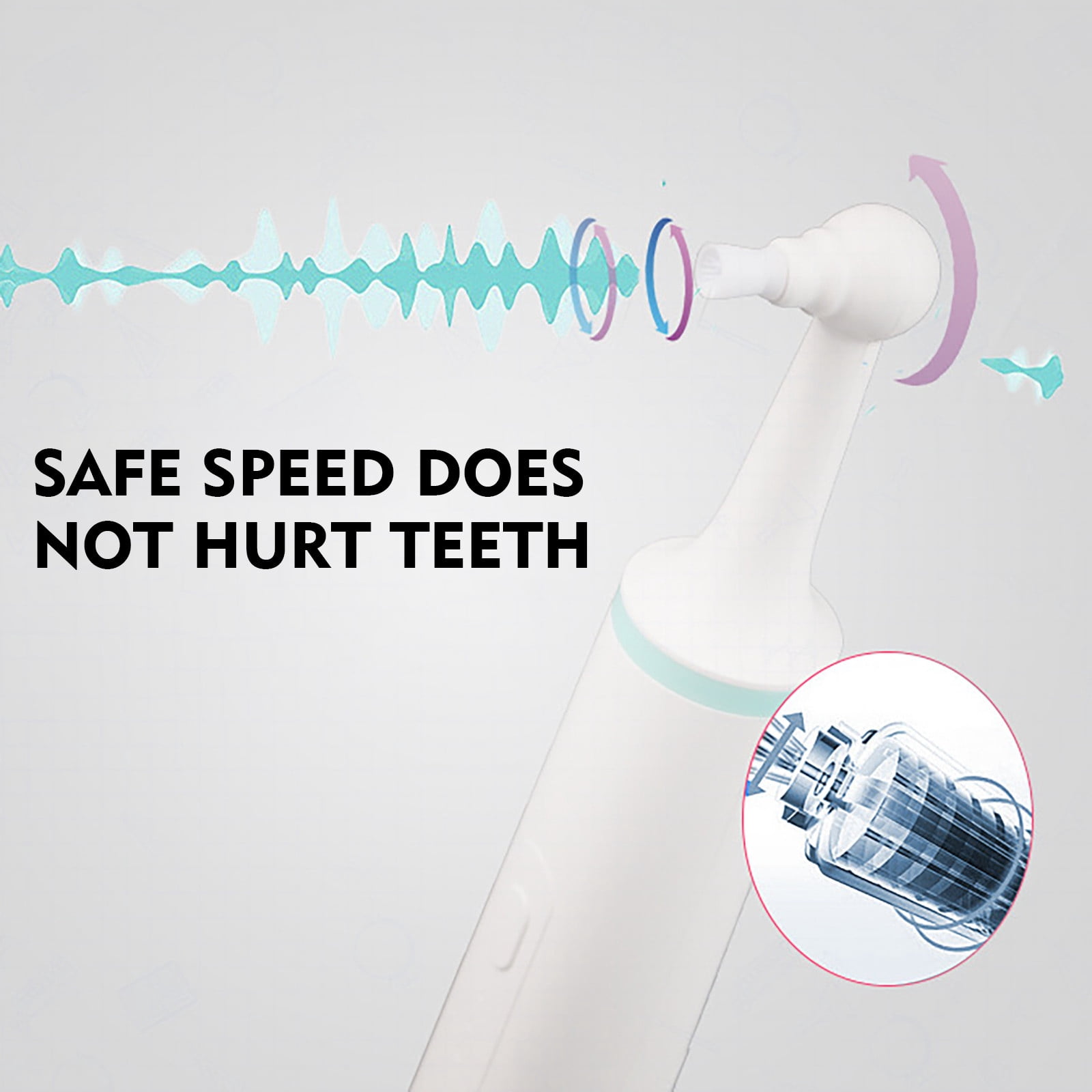 Kiplyki Electric Multi-function Tooth Polisher That Lightens The Tooth,3 Vibration Level