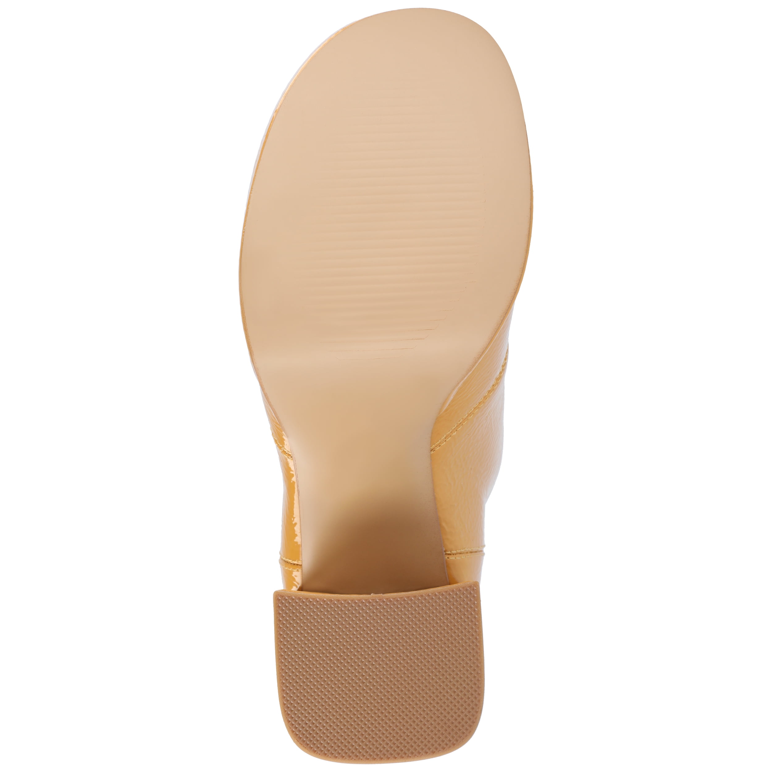 Journee Womens Aylani Crinkle Patent Vegan Leather Platform Booties