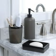 Mainstays Frosted Black Plastic Toothbrush Holder