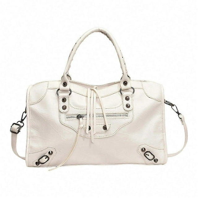 Women Shoulder Bag Rivets Handbag PU Leather Crossbody Bag Motorcycle Bag Large Capacity Messenger Bag Dating Bag