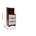 thumbnail image 5 of Nightstand Bedside Tables with 3 Drawers Bedroom Storage Cabinet Display Stand Makeup Table for Home Office, 5 of 9