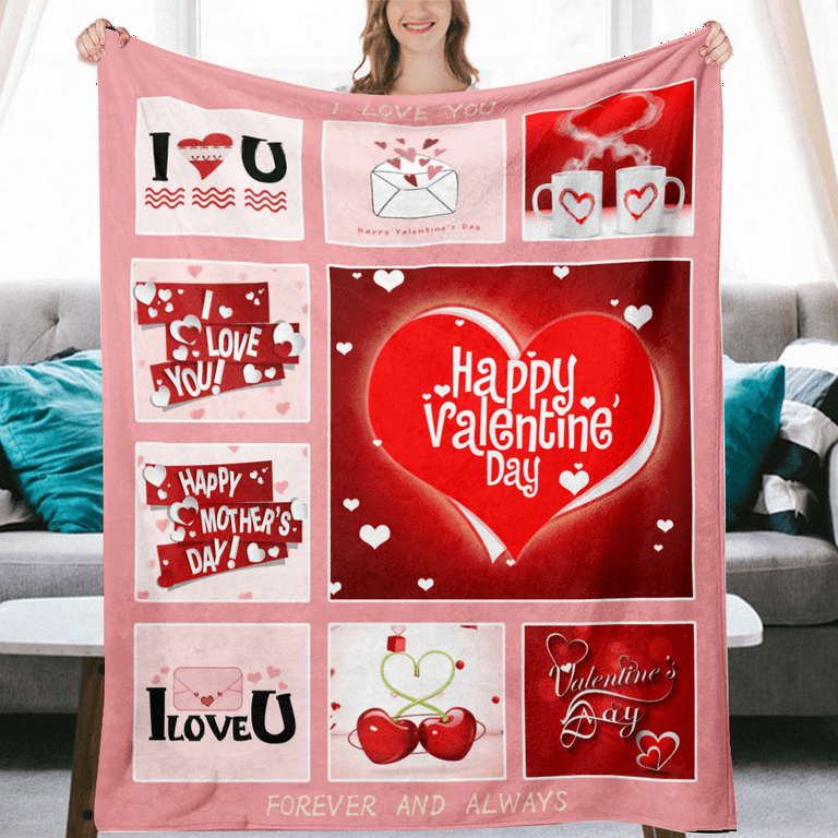 Valentine s Day Throw Blanket Super Soft Blanket Light Weight Warm Throw Blanket for Living Room Couch Sofa Car