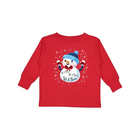 Inktastic Holiday Snowman Boys or Girls Long Sleeve Toddler T-Shirt