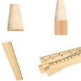 thumbnail image 2 of LEEYNEER 10 Packs of Wooden Rulers  12 Inch  Bulk  Measuring Rulers  2 Scales, 2 of 8
