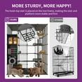 thumbnail image 3 of Uforic Large Cat Cage 5-Tier Cat Kennels with Large Hammock for 1-5 Cats Metal DIY Indoor Catio Enclosure Spacious Pets Playpen(55"L x55"W x 69"H), 3 of 5
