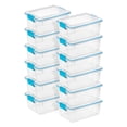 thumbnail image 1 of Sterilite 12 Qt Plastic Storage Bin Container Gasket Sealed Box, (12 Pack), 1 of 10