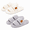 white+gray, variant on Women's 2-Pack Plush Open-Toe Slippers,Warm Fuzzy Indoor House Shoes for Fall & Winter, Soft Cozy Home Slip-Ons