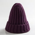thumbnail image 5 of Skymirror Winter Unisex Solid Color Warm Soft Hiphop Knitted Hat Cuffed Skull Beanie Cap, 5 of 8