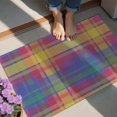 thumbnail image 4 of Multi Color Plaid Checkered Pattern Door Rugs,Washable Non Slip Door Mats Indoor,Decorative Door Mats,Entry Mat Indoor for Entrance,Bedroom,Kitchen,Bathroom,20"x32", 4 of 6