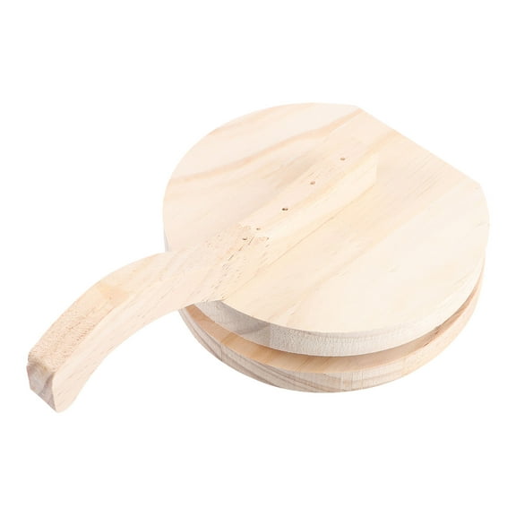 FRCOLOR Wooden Dough Presser for Home Use Khaki Food Grade Plastic Safe and Tasteless 1pc