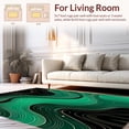 thumbnail image 2 of ODIKA 4'x6' Machine Washable Non-Slip Area Rug, Abstract Swirl Modern Glitter Wave Floor Carpets High Traffic Rug, Green, 147086, 2 of 7