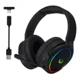 thumbnail image 1 of Audífono gamer inalámbrico Huo Ji X7 negro con luz rgb LED, 1 of 8