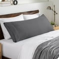 thumbnail image 1 of Bare Home Body Pillowcase - Envelope Closure - Ultra Soft - Double Brushed - Gray, 1 of 6