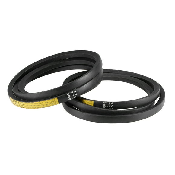 Unique Bargains B72 V-Belts 72' Pitch Length, B-Section Rubber Drive Belts 2pcs