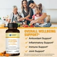 thumbnail image 4 of Vitamin World Turmeric Curcumin 1000mg, BioPerine Black Pepper Extract for Better Absorption, 95% Curcuminoids, Turmeric Supplement for Antioxidant & Joint Support, Gluten-Free, 60 Capsules, 4 of 7