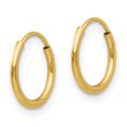 thumbnail image 2 of Auriga Fine Jewelry 14k Yellow Gold Endless Hoop Earrings for Women, 2 of 6
