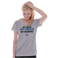 thumbnail image 3 of US Air Force My Hero Airman Husband Women's T Shirt Ladies Tee Brisco Brands S, 3 of 5