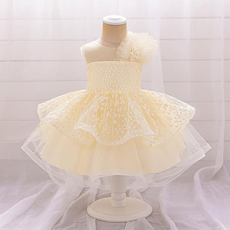Moocorvic Baby Girl Flower Dress Infant Wedding Bridesmaid Birthday Party Pageant Off Shoulder Tulle Princess Dresses 6-9 Months,Yellow Moocorvic Baby Girl Flower Dress Infant Wedding Bridesmaid Birthday Party Pageant Off Shoulder Tulle Princess Dresses 6-9 Months,Yellow