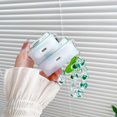 thumbnail image 3 of For AirPods 3rd Gen 2021/1/2/Pro Case，Shockproof Square Green Tulips PC Case Cover With Pandent, 3 of 5