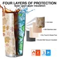 thumbnail image 7 of 30oz Autumn Fall Leaves Pattern Tumblers Stainless Steel Tumbler with Lid and Straw,Vacuum Insulated Double Wall Travel Tumbler Cups Mug with Cleaning Brush for Coffee,Tea, 7 of 7