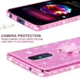 thumbnail image 5 of Compatible for LG Stylo 5 Case, LG Stylo 5 Plus Case, LG Q Stylus Case, SOGA Glitter Diamond Rhinestone TPU Phone Cover with Ring Stand and Lanyard Girls Women Cover (Pink), 5 of 5