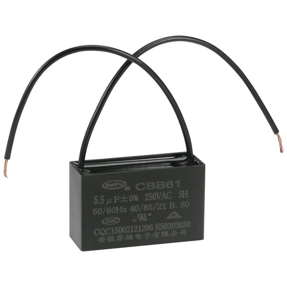 Uxcell 5.5uF 250V AC 2 Wires CBB61 Ceiling Fan Capacitor 1 Pack