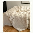 thumbnail image 5 of Zmeidao Faux Rabbit Fur Throw Blanket, Soft Flufyy Bubble Throw Blankets for Bed Bedroom Living Room Sofa Chair, Winter Warm, 27.5x39.4inch, 5 of 5
