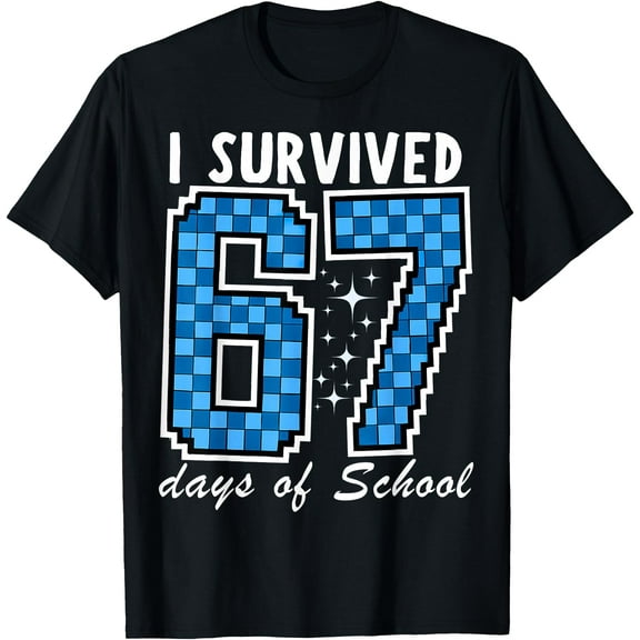 I Survived 67 Days of School Boys 100 Days of School 67 T-Shirt Shirts