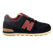 New Balance 574 Suede Big Kids' Shoes Black/Earth Red gc574-tt