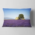 thumbnail image 2 of Designart Lavender Flowers Blooming Field - Landscape Wall Throw Pillow - 12x20, 2 of 5