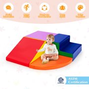 Gymax 4-Piece Toddler Playtime Corner Climber SoftZone Indoor Active Play Set