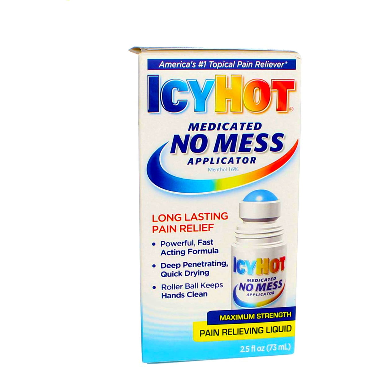 Icy Hot No Mess Medicated Pain Relieving Liquid, 2.5 fl oz (1 Pack)