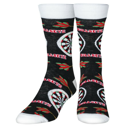 

Crazy Socks Bullseye Fun Print Novelty Crew Socks for Men