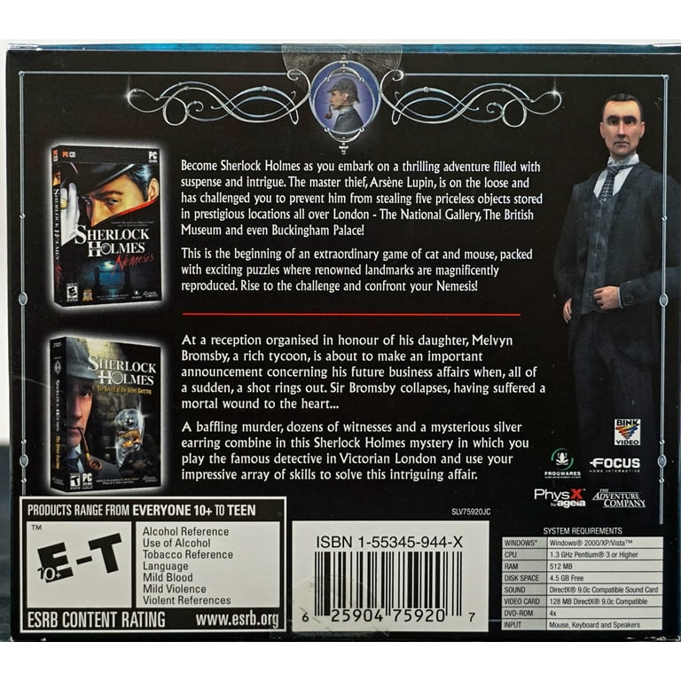 Sherlock Holmes 2 PC Game Double Pack - Secret of the Silver Sherlock Holmes 2 PC Game Double Pack - Secret of the Silver