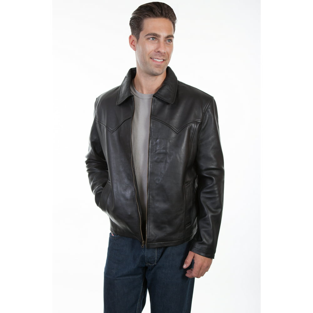 Scully Leather - Scully Mens Black Soft Lamb Zip Western Jacket 3X ...