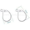 thumbnail image 5 of 20pc Elite 20pcs 304L Stainless Steel Lever Back Hoop Earrings Stainless Steel Color 15x10mm, 5 of 6