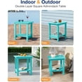 thumbnail image 7 of WINSOON Small Outside Adirondack Square Side Table,Double Layer - Aruba Blue, 7 of 7