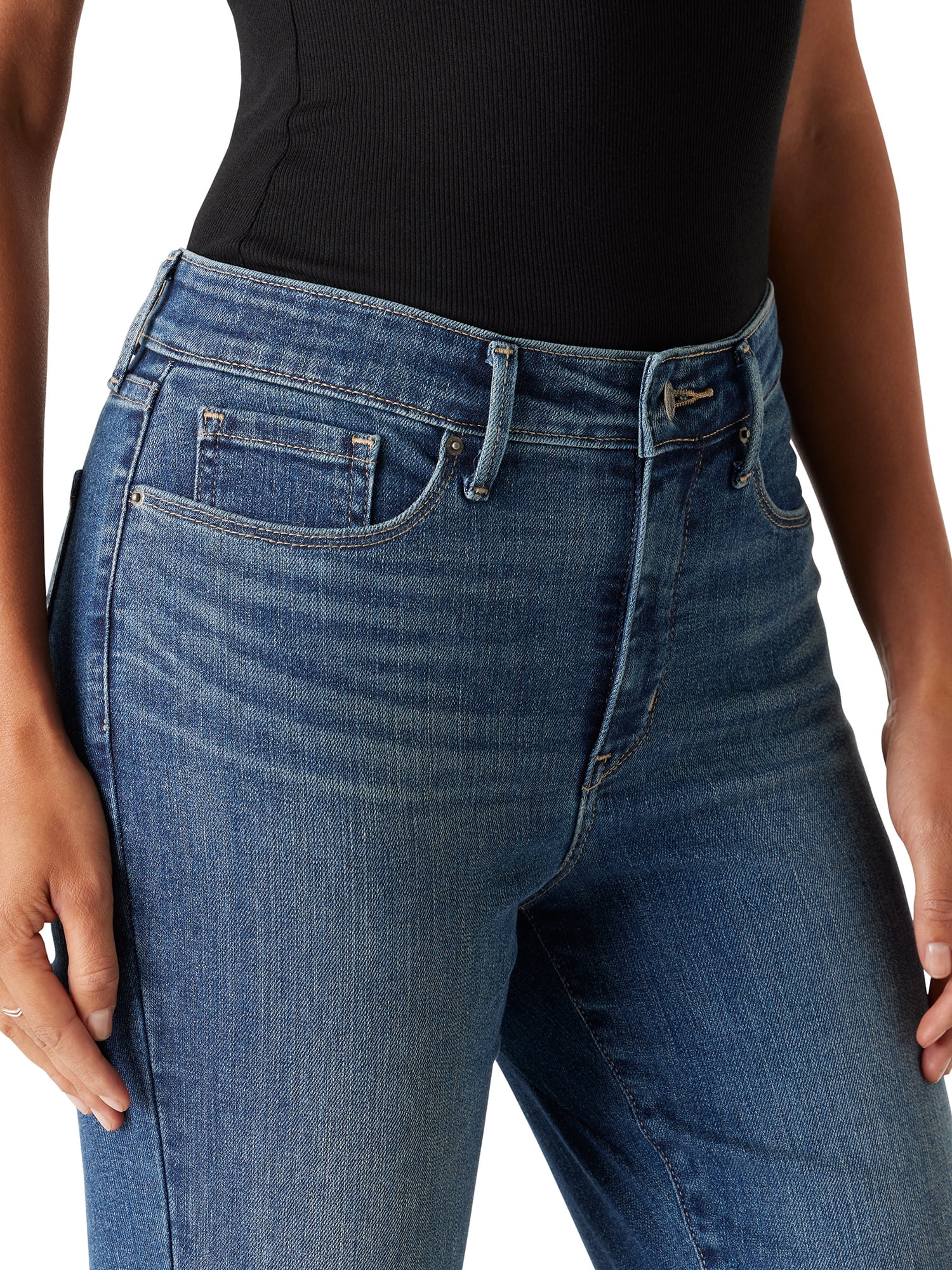 Levi Strauss Signature Women's Mid Rise Skinny Jeans, Tummy-Smoothing Pannel, Sizes 2-20