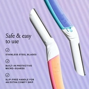 Lames de recharge Billie Dermaplane, lames en acier inoxydable avec micro-gardes de sécurité, rasoir manuel, 3 Ct
