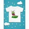 thumbnail image 3 of Smartprints Infants Graphic Tee - Green Caterpillar On Leaf - Regular Fit 100% Cotton, 3 of 4