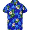 thumbnail image 7 of Women'S Funky Hawaiian Shirt Blouse Frontpocket Leaves Flowers Palm Print Top Womens Cotton Tees Loose Fit Christmas Long Sleeve for Women, 7 of 7