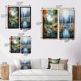 thumbnail image 4 of Designart "Serenity Falls Birch Woods I" Tree Birch Framed Wall Art Set Of 2 - Green Floral Frame Gallery Set For Office Decor, 4 of 6